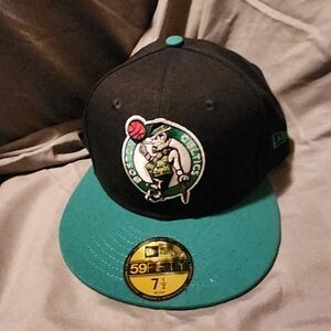 New Era 59fifty Fitted Boston Celtics Black and Green Cap - 7½ - (NBA)